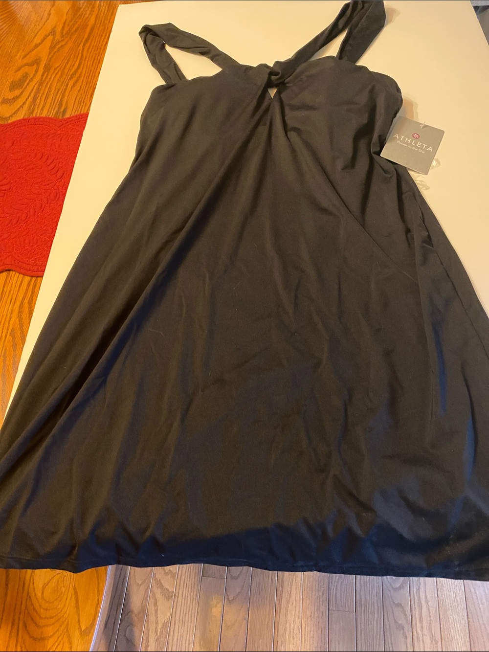 Athleta Black Twist-Front Tank Dress
